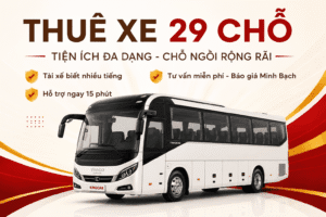 Thuê xe 29 chỗ có tài xế kingcar travel min