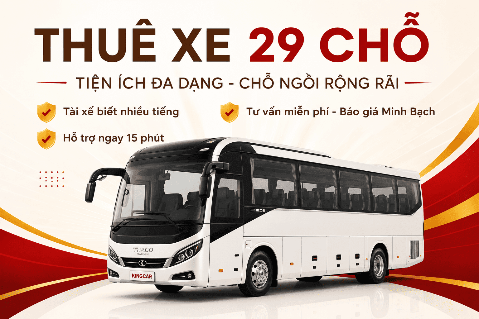 Thuê xe 29 chỗ có tài xế kingcar travel min