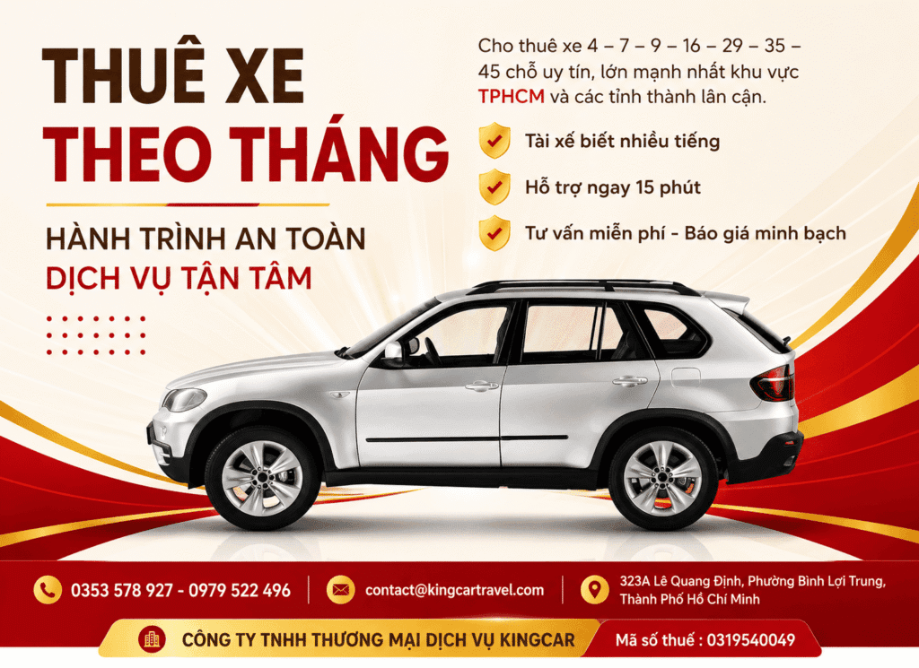 Thuê xe theo tháng kingcar travel min