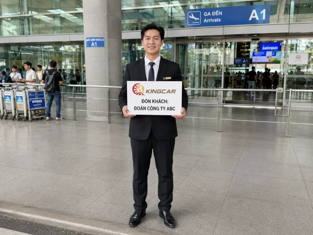 Khu vực đón khách sân bay hiện đại