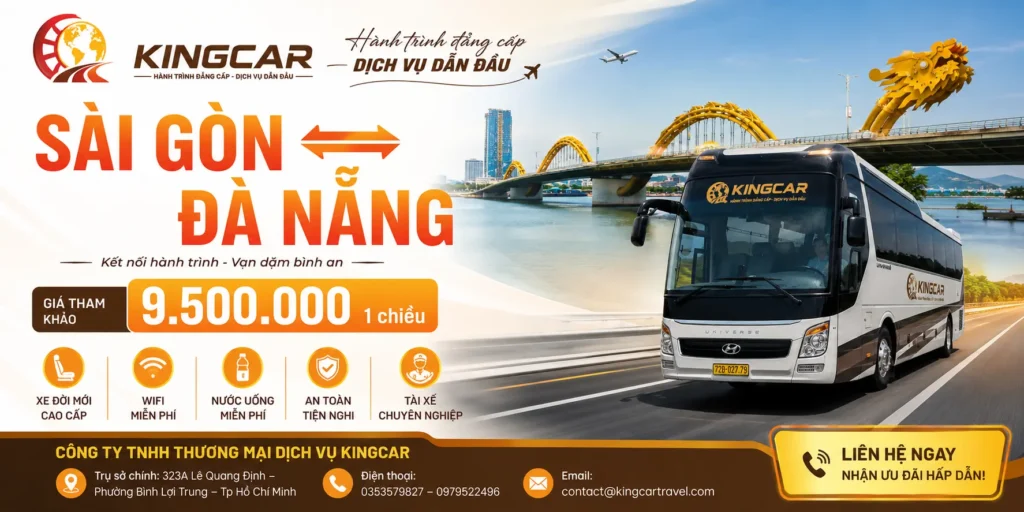 Thuê xe 4 7 16 29 45 chỗ có tài xế sài gòn đi đà nẵng