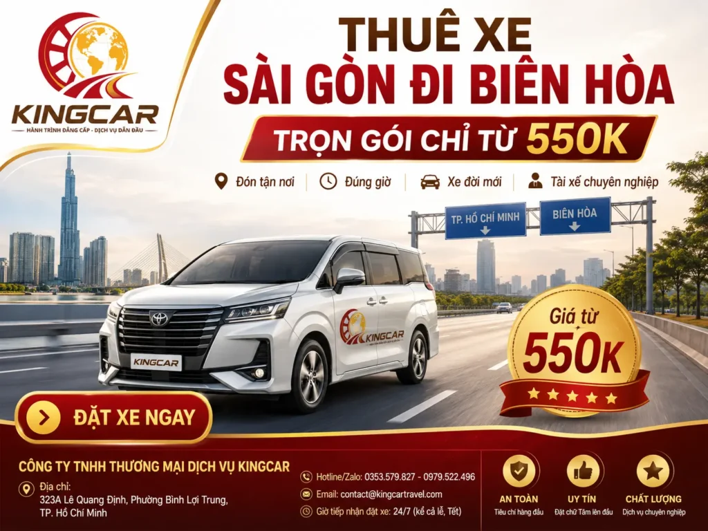 Thuê xe sài gòn đi biên hòa kingcar travel