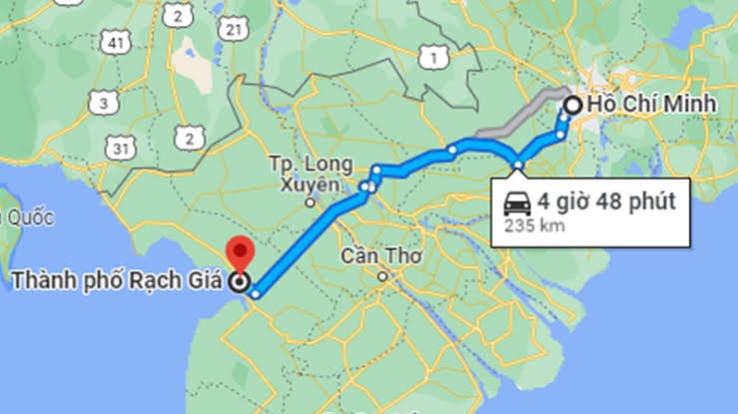 Khoảng cách sài gòn đi hậu giang
