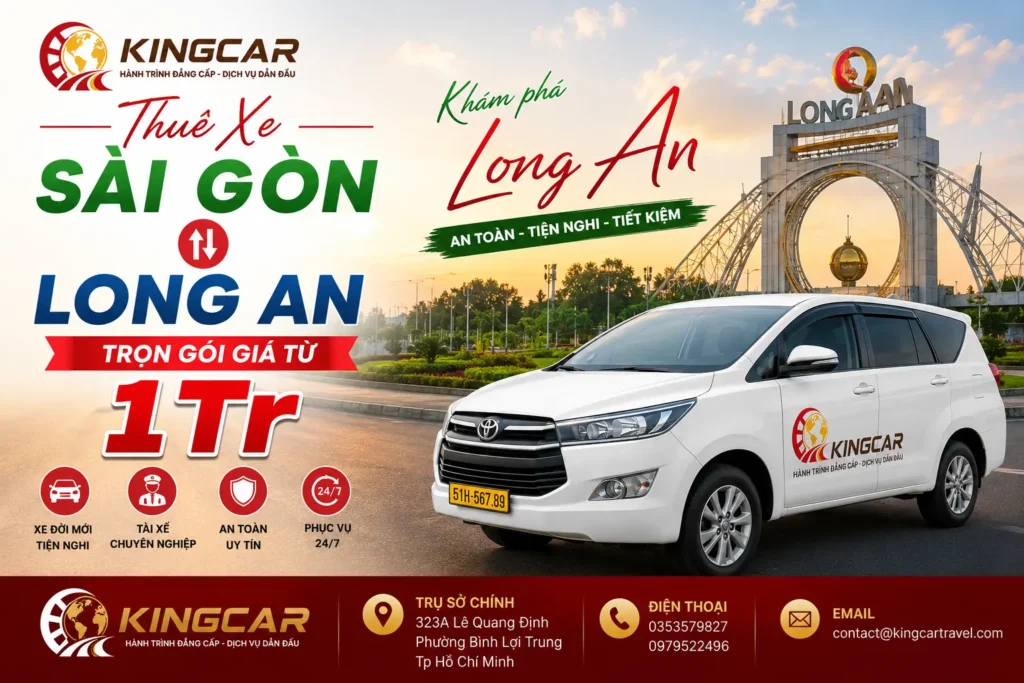 Thuê Xe 4 7 16 29 45 Chỗ Có Tài Xế Sài Gòn Đi Long An Trọn Gói