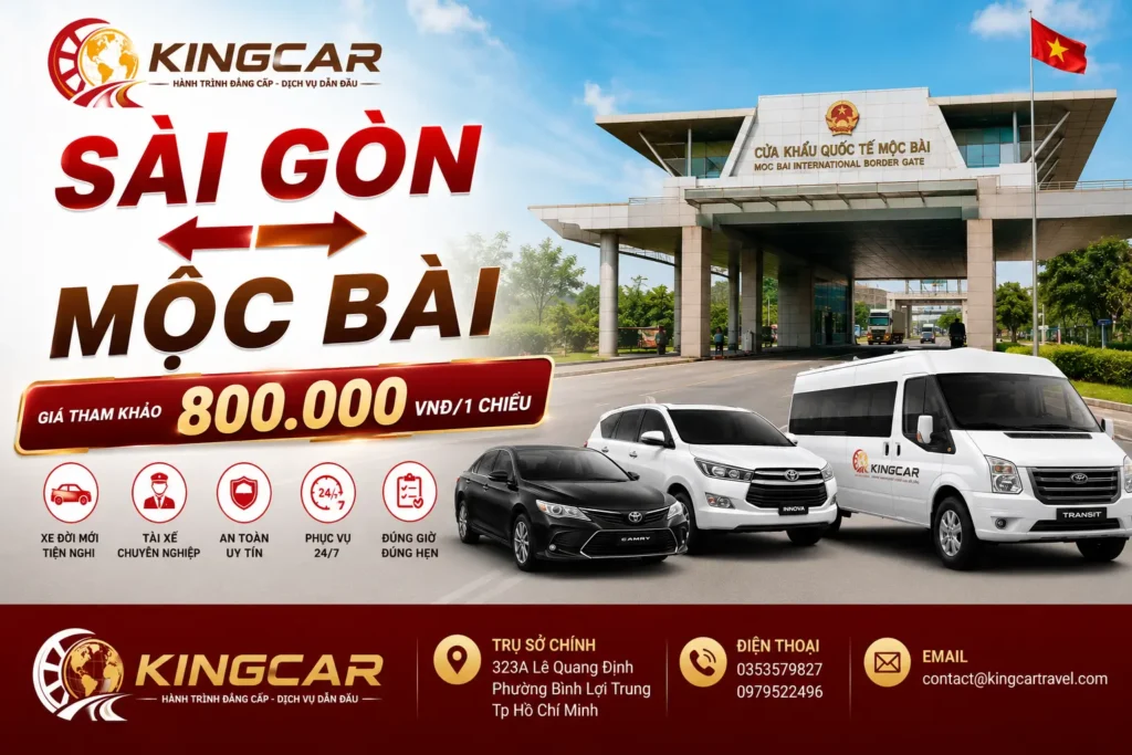 Thuê xe 4 7 16 29 45 chỗ có tài xế sài gòn đi mộc bài tây ninh