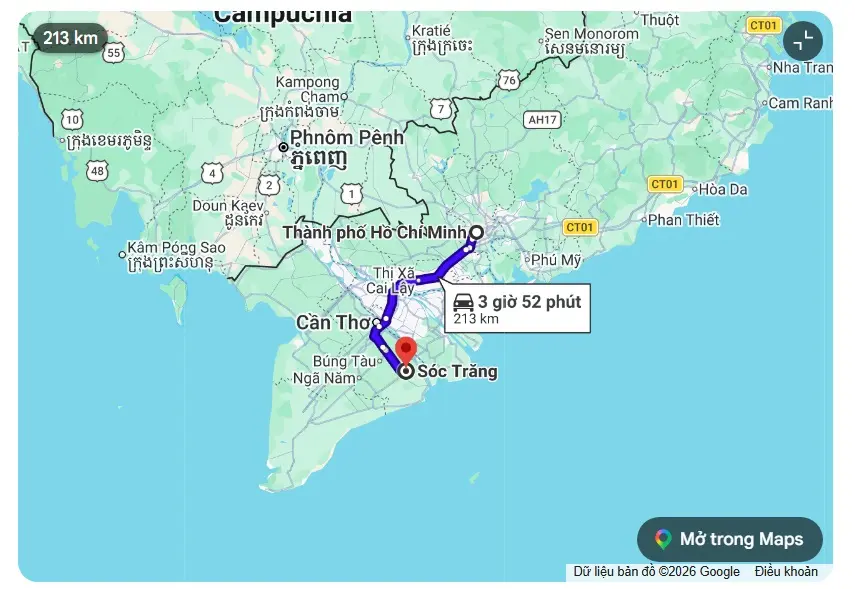 khoảng cách sài gòn đi sóc trăng 01